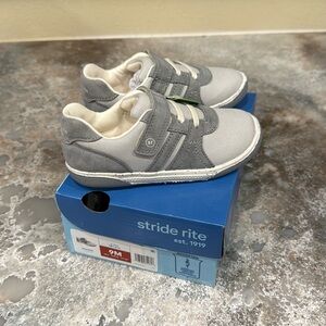 Stride Rite Gray and White Toddler Sneakers